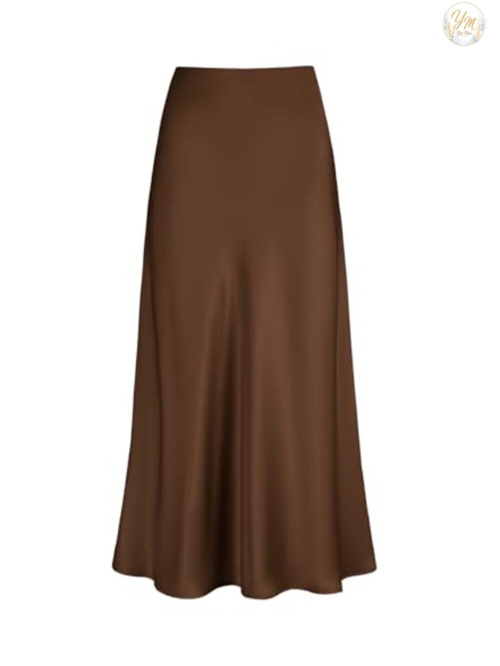 Satin High Waisted Maxi Skirt A Line Silk Long Skirt